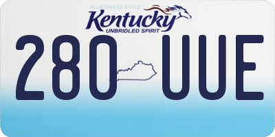 KY license plate 280UUE