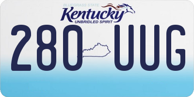 KY license plate 280UUG