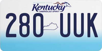 KY license plate 280UUK