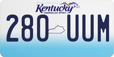 KY license plate 280UUM