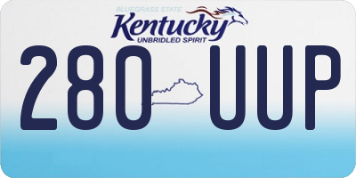 KY license plate 280UUP