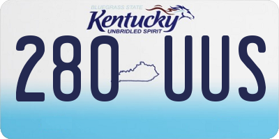 KY license plate 280UUS