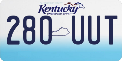 KY license plate 280UUT