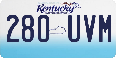 KY license plate 280UVM