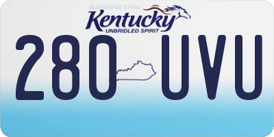 KY license plate 280UVU