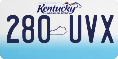 KY license plate 280UVX