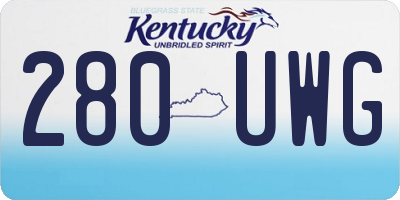 KY license plate 280UWG