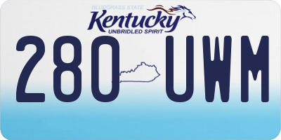 KY license plate 280UWM