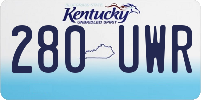 KY license plate 280UWR