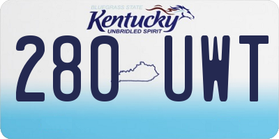 KY license plate 280UWT