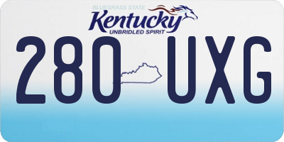 KY license plate 280UXG