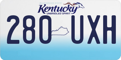 KY license plate 280UXH