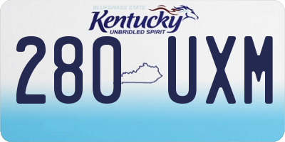 KY license plate 280UXM