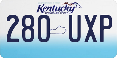 KY license plate 280UXP
