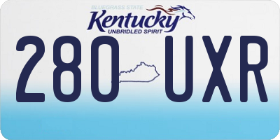 KY license plate 280UXR