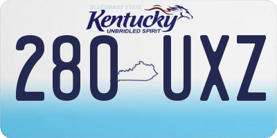 KY license plate 280UXZ