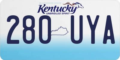 KY license plate 280UYA