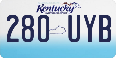 KY license plate 280UYB