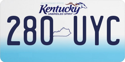 KY license plate 280UYC