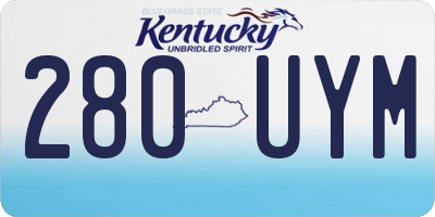 KY license plate 280UYM
