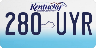 KY license plate 280UYR