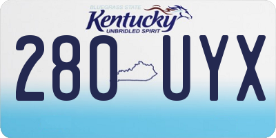 KY license plate 280UYX
