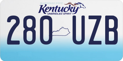 KY license plate 280UZB