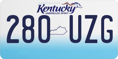 KY license plate 280UZG