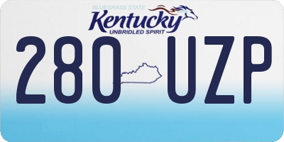 KY license plate 280UZP