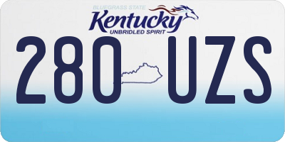 KY license plate 280UZS
