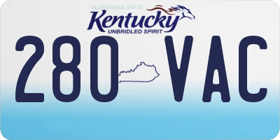 KY license plate 280VAC