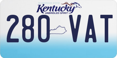 KY license plate 280VAT