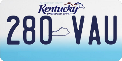 KY license plate 280VAU