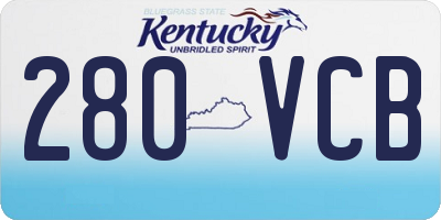 KY license plate 280VCB