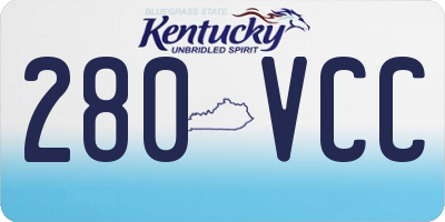 KY license plate 280VCC