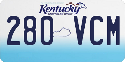 KY license plate 280VCM