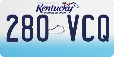 KY license plate 280VCQ