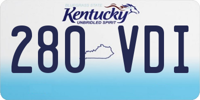 KY license plate 280VDI