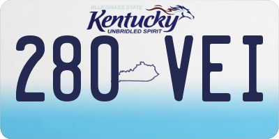 KY license plate 280VEI