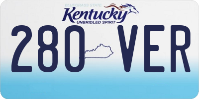 KY license plate 280VER