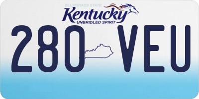 KY license plate 280VEU