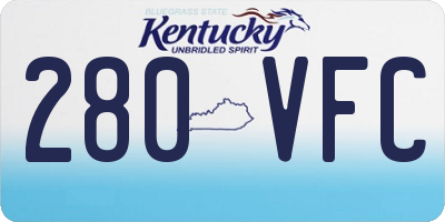 KY license plate 280VFC