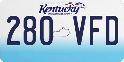 KY license plate 280VFD
