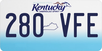 KY license plate 280VFE