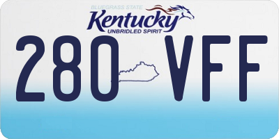 KY license plate 280VFF