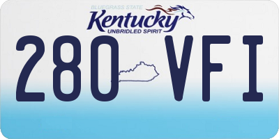 KY license plate 280VFI