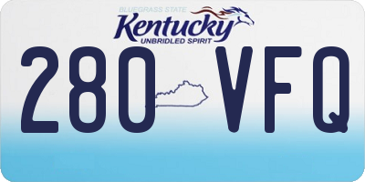 KY license plate 280VFQ