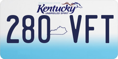 KY license plate 280VFT