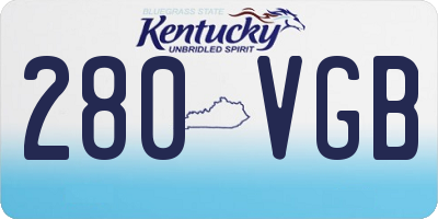 KY license plate 280VGB