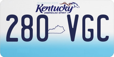 KY license plate 280VGC